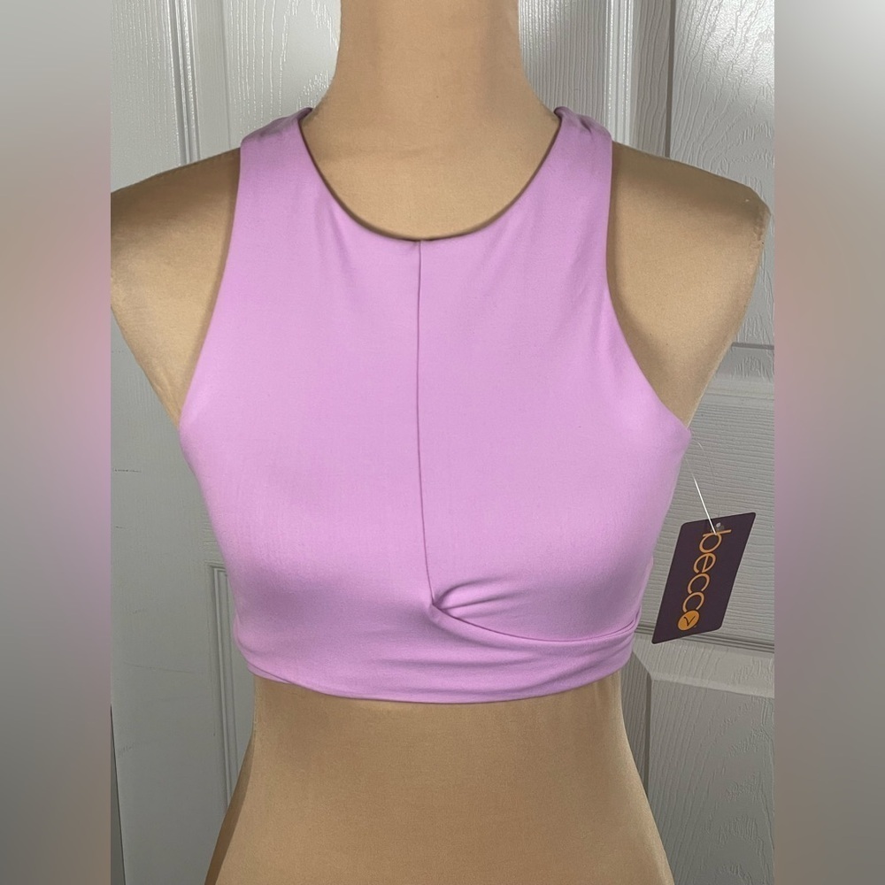BECCA Lavender Sleeveless Sports Bra NWT XS - Picture 6 of 9